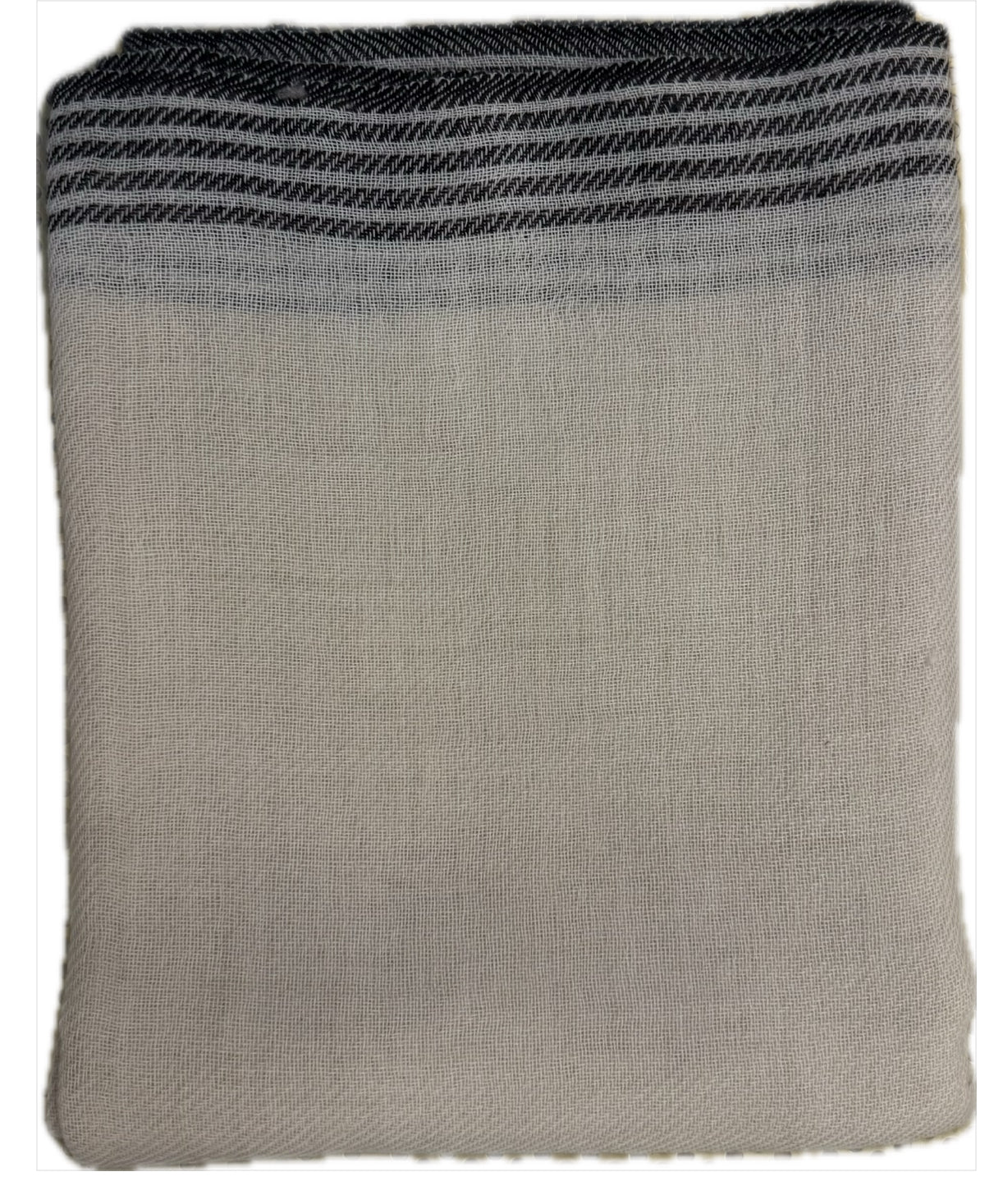 SOLACE - CASHMERE SCARF - CREME STRIPE