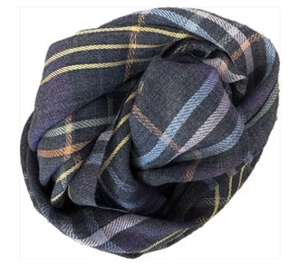 CASHMERE SCARF - SOLACE -  MULTI CHECK