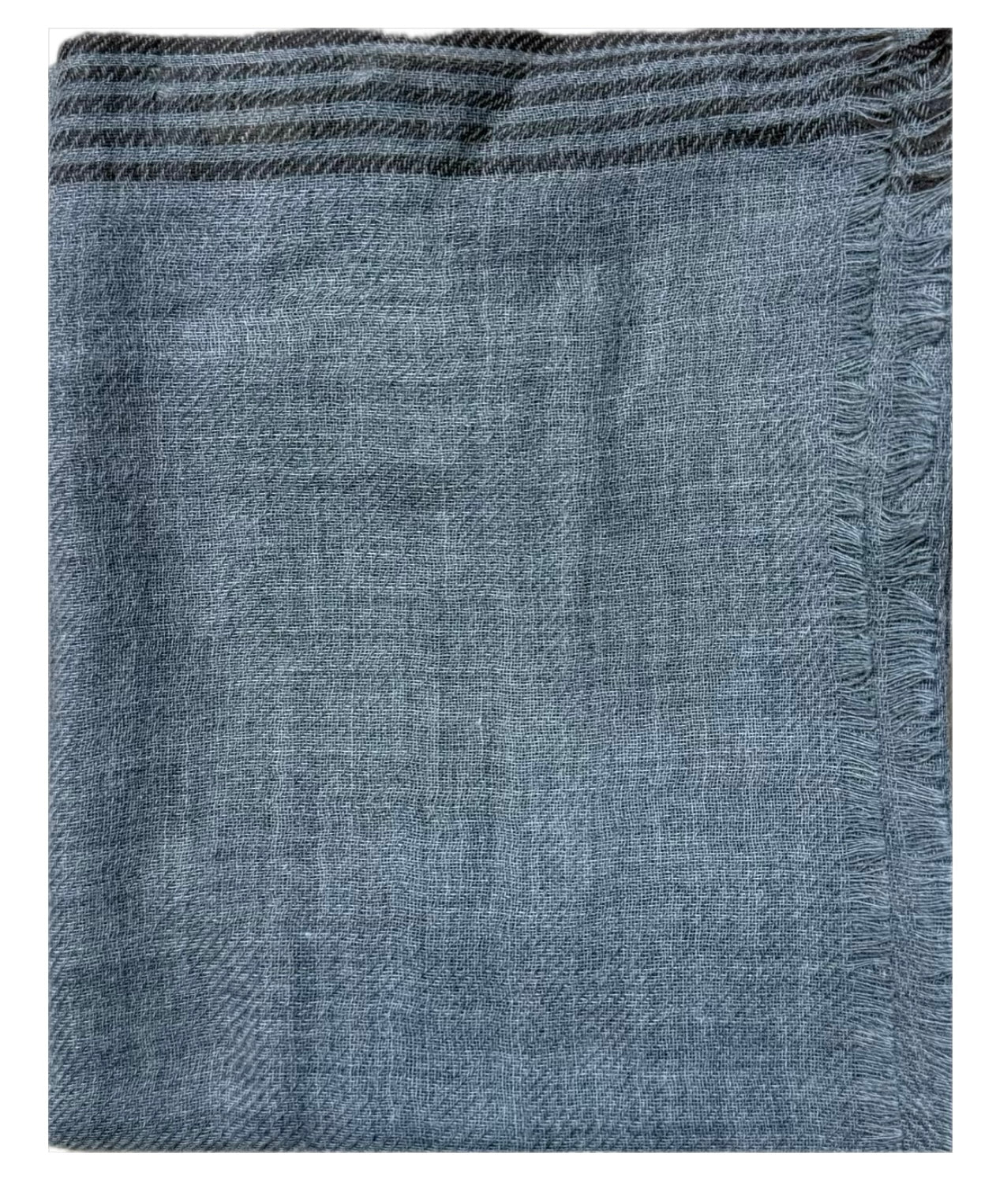 CASHMERE SCARF - SOLACE - GREY STRIPE