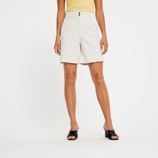 LAURA MIDI SHORTS - FIVE UNITS - SAND NAVY PIN - bukser - PAG STUDIO