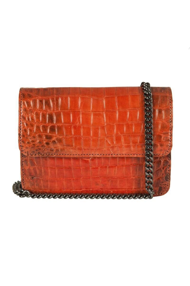 KENZINA - Mbour Krokodille Clutch - Orange - Tasker - porteagauche